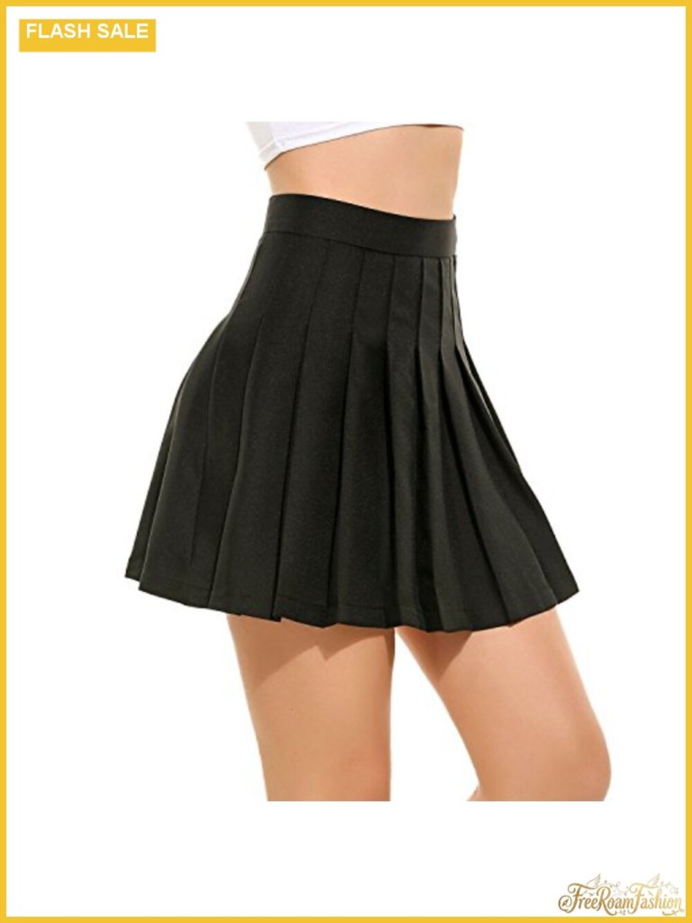 High Waisted Pleated Skater Tennis Skirt with Built-in Shorts